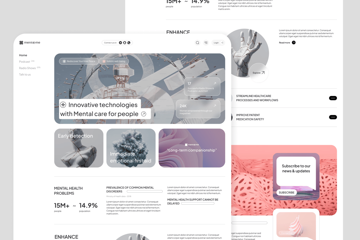 Download Mental Health Care - Landing Page Figma Design