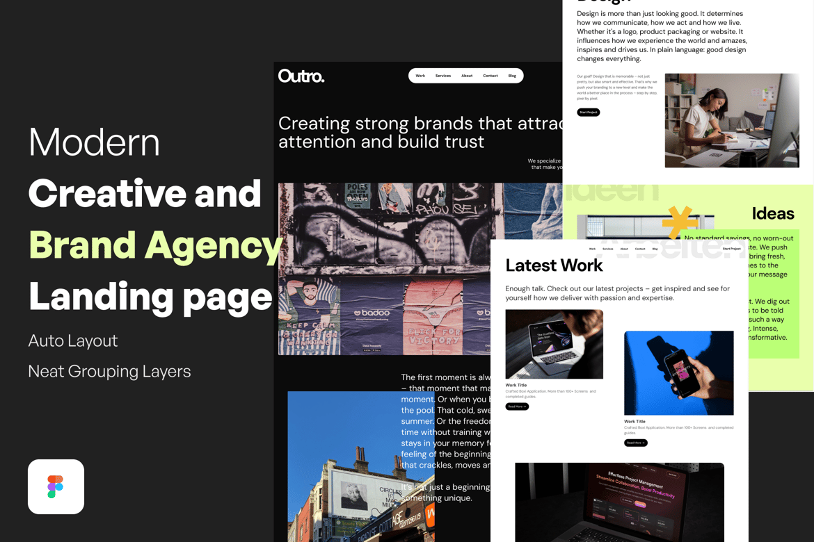 Modern Creative and Brand Agency Landing page Figma Design - Prime Access