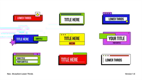 Download Neo - Brutalism Lower Thirds | FCP Apple Motion Template