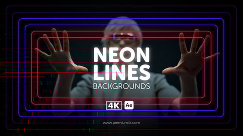 Download Neon Lines Backgrounds After Effect Template