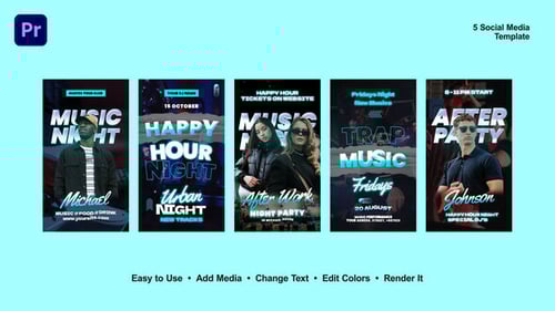 Download Party Instagram Stories Premiere Pro Template