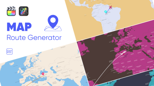 Download Point to Point Route Generator for Final Cut Pro X Apple Motion Template