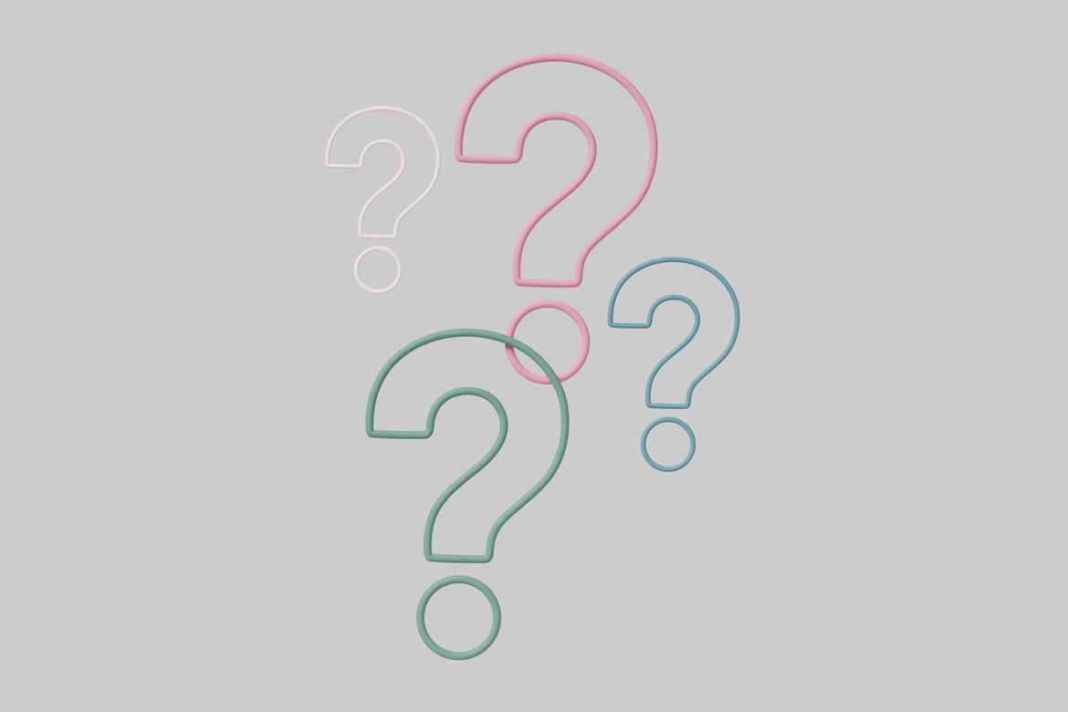 Download Question marks in various colors. 3D Model
