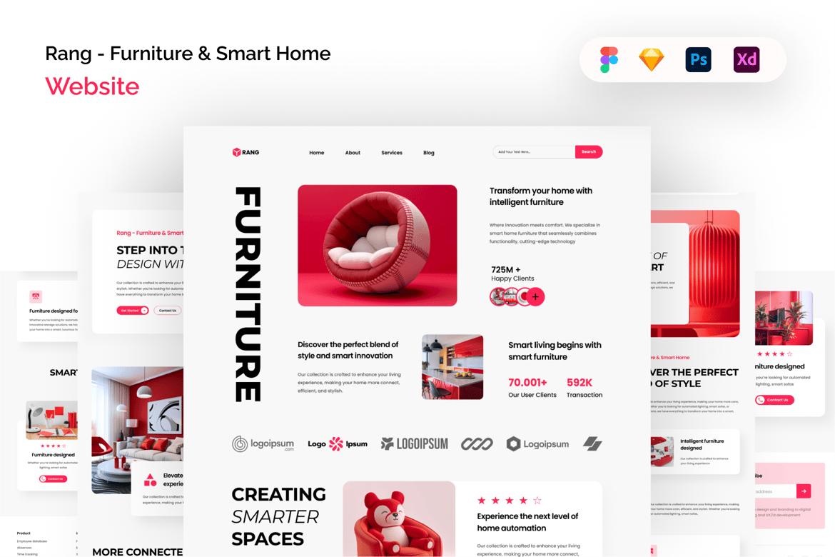 Download Rang - Furniture & Smart Home Website Figma Design