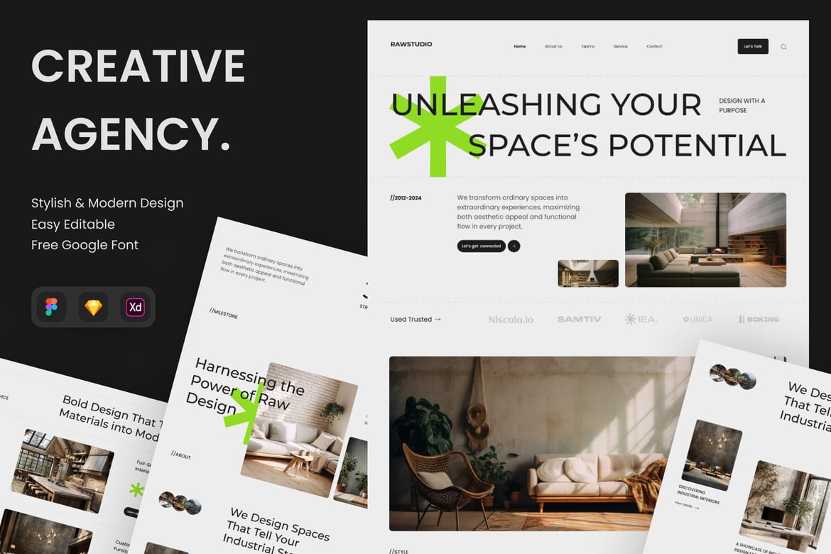 Download RawStudio - Architect Creative Agency Figma Design