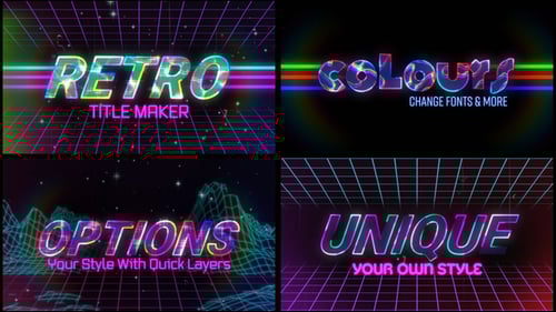 Download Retro Title Maker Premiere Pro Template