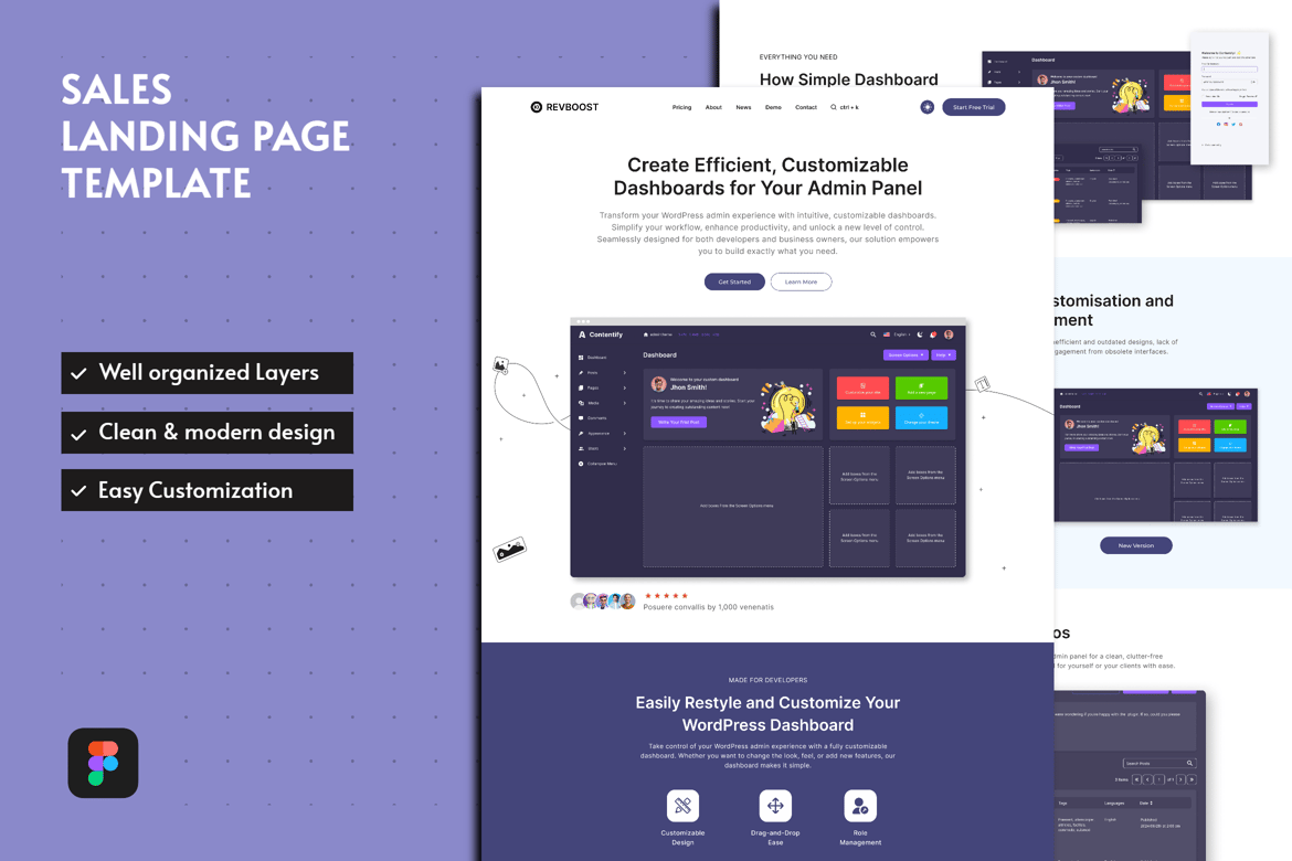 Download Sales Landing Page Template Figma Design