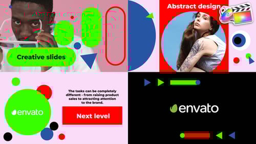 Download Simple Geometry Typography Slideshow for FCPX Apple Motion Template