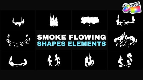 Download Smoke Flowing Shapes Elements | FCPX Apple Motion Template