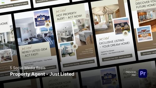 Download Social Media Reels - Property Agent Just Listed s Premiere Pro Template