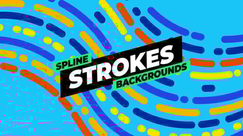 Download Spline Strokes Backgrounds After Effect Template