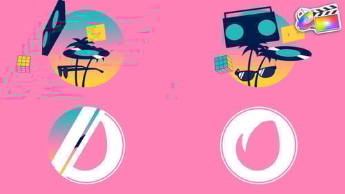 Download Summer 80s Logo for FCPX Apple Motion Template