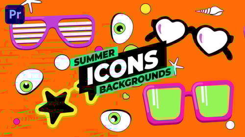 Download Summer Icons Backgrounds Premiere Pro Template