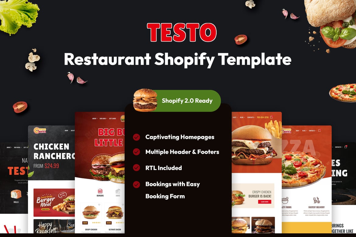 Download Testo - Cafe Restaurant & Fast Food Shopify Theme