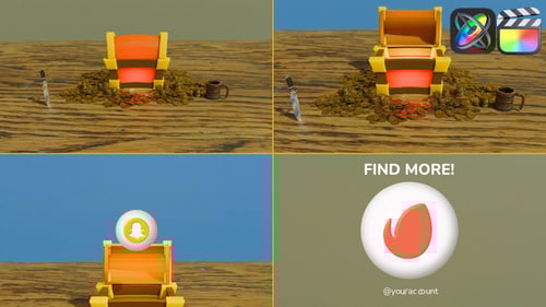 Download Treasure Chest Logo Reveal for FCPX Apple Motion Template