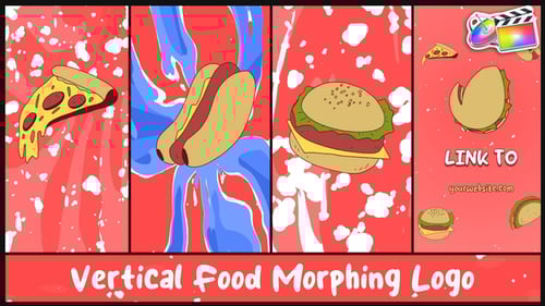 Download Vertical Food Morphing Logo for FCPX Apple Motion Template