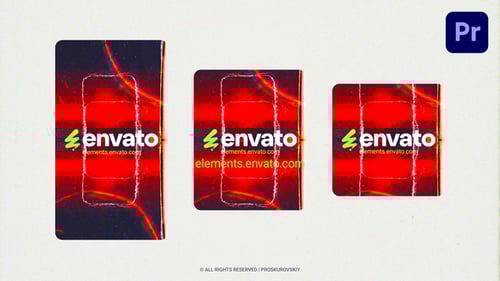 Download Vertical Retro Glitch Logo Premiere Pro Template