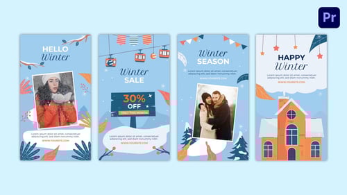 Download Winter Season Instagram Stories | MOGRT Premiere Pro Template