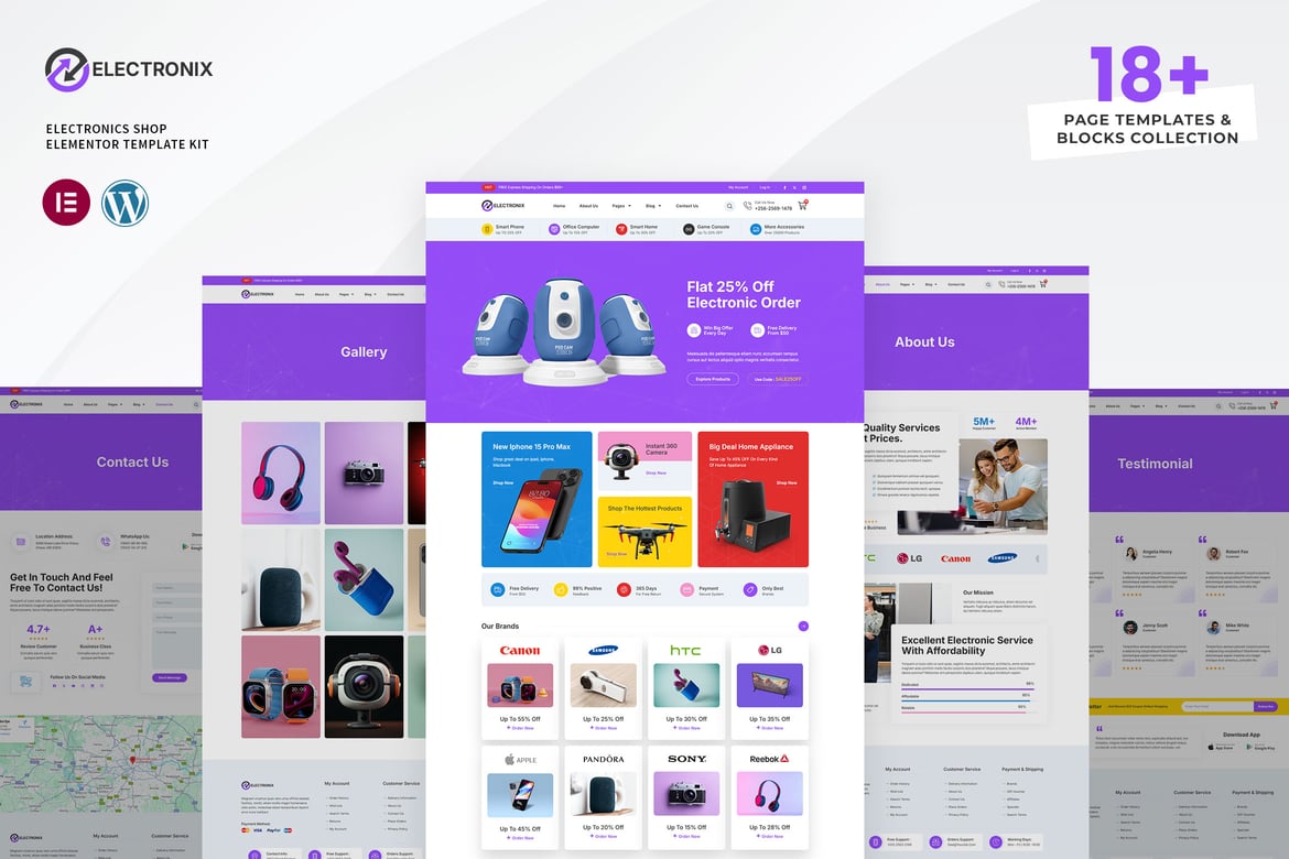 Download Electronix - Electronics Shop Elementor Template Kit