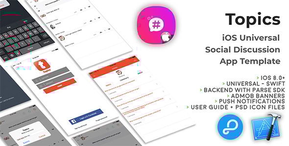 Download Topics | iOS Universal Social Discussion App Template (Swift)