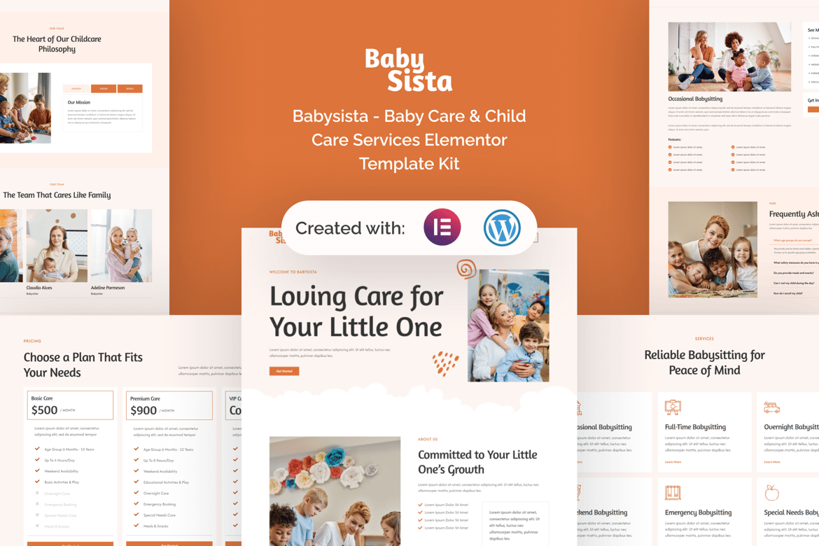 Download Babysista - Baby Care & Child Care Services Elementor Template Kit