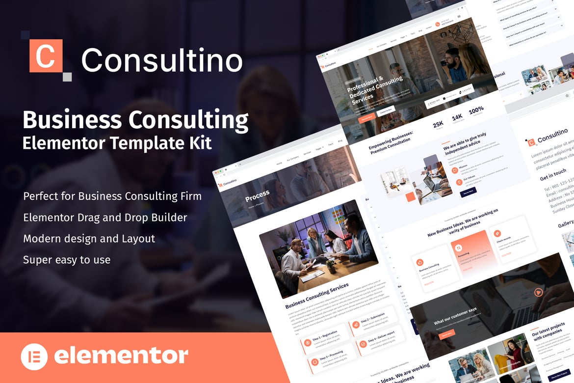 Download Consultino - Business Consulting Elementor Template Kit