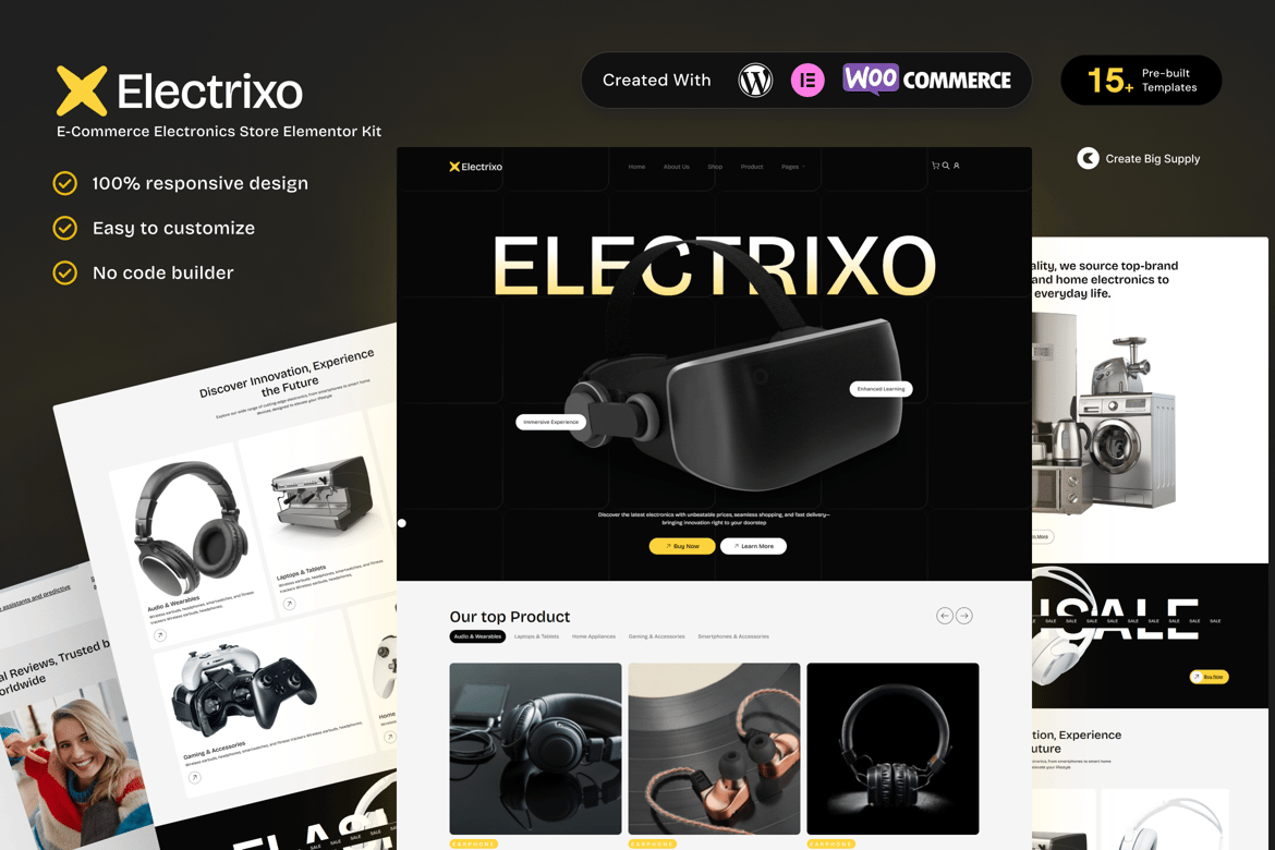 Download Electrixo - E-Commerce Electronics Store Elementor Template Kit