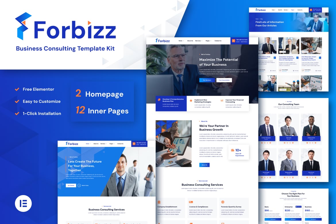 Download Forbizz - Business Consulting Elementor Template Kit