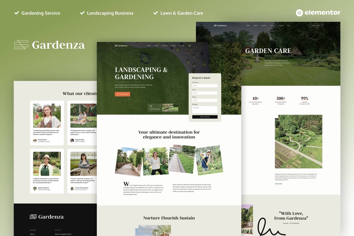 Download Gardenza - Gardening & Landscaping Elementor Pro Template Kit