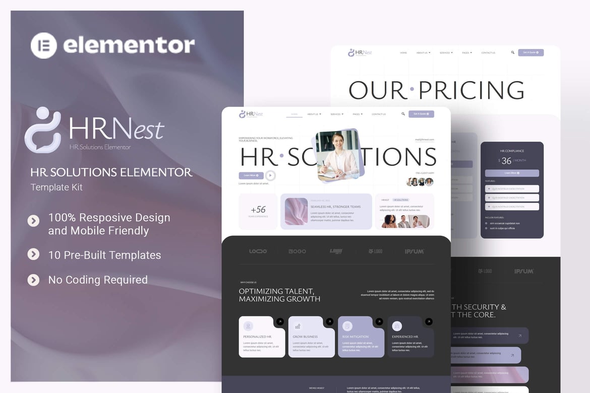 Download HRNest - HR Solutions Elementor Template Kit