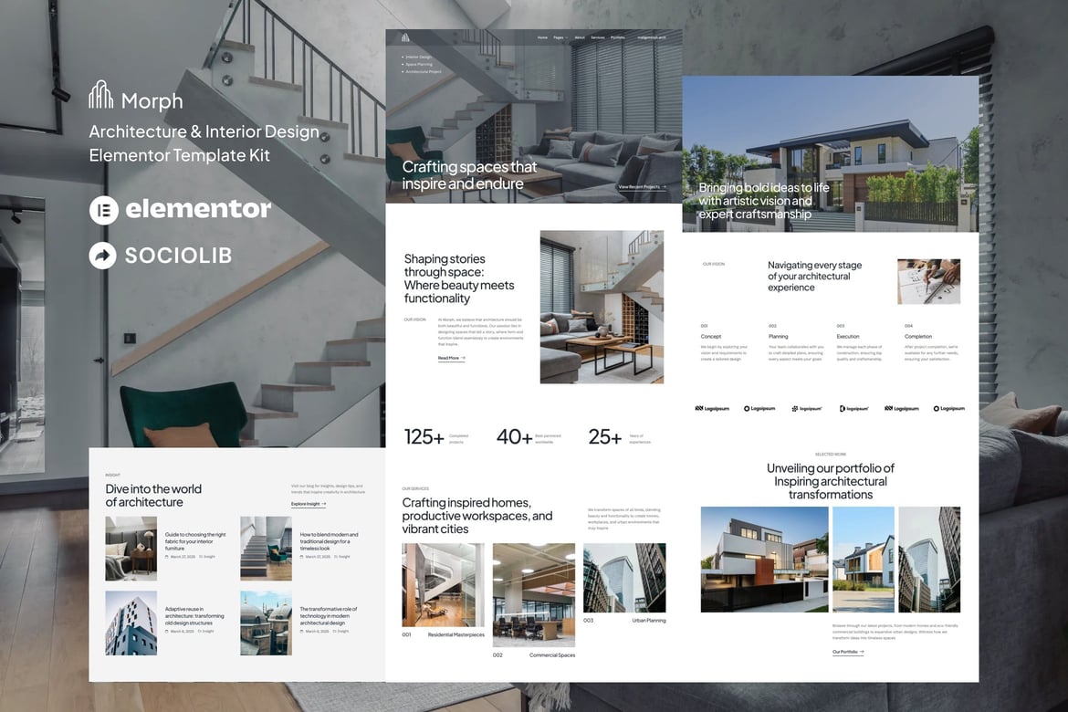Download Morph - Architecture & Interior Design Elementor Template Kit