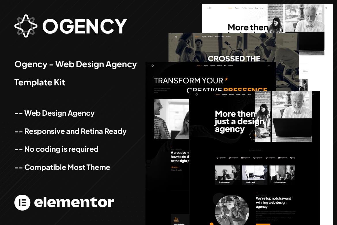Download Ogency - Web Design Agency Template Kit