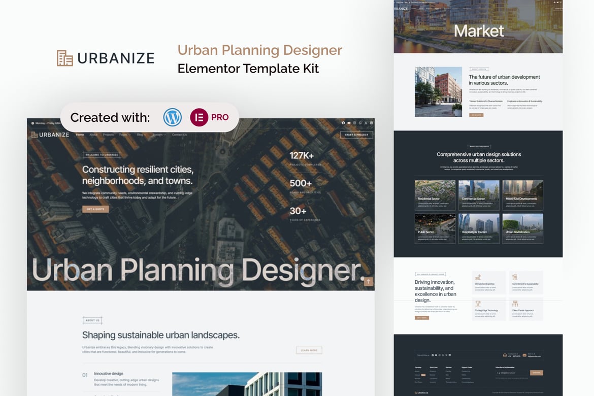 Download Urbanize - Urban Planning Designer Elementor Template Kit