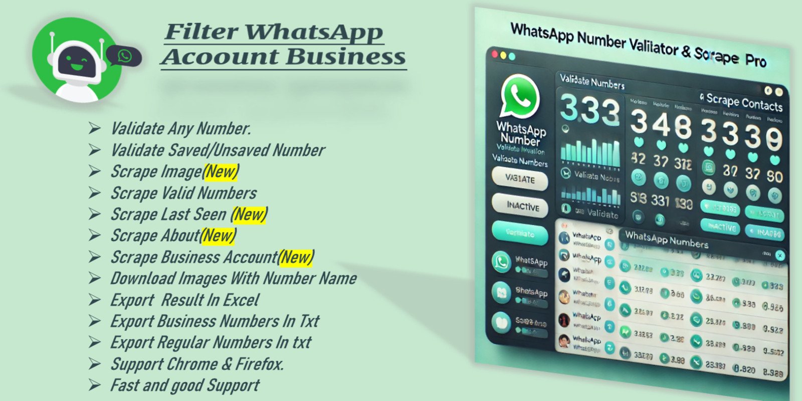 WhatsApp Number Filter And Scraper Pro