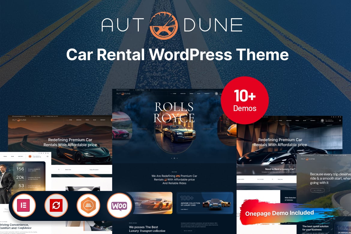 Download Autodune - Car Rental & Limousine WordPress Theme