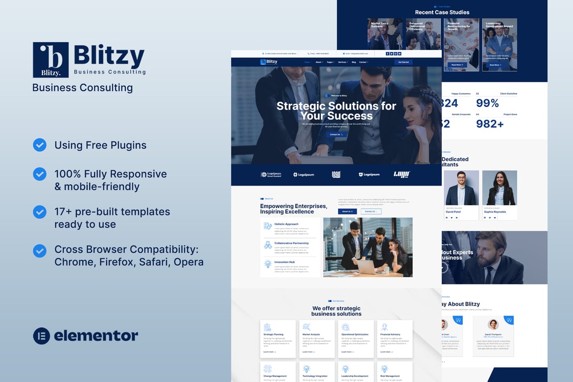 Download Blitzy - Business Consulting Elementor Template Kit