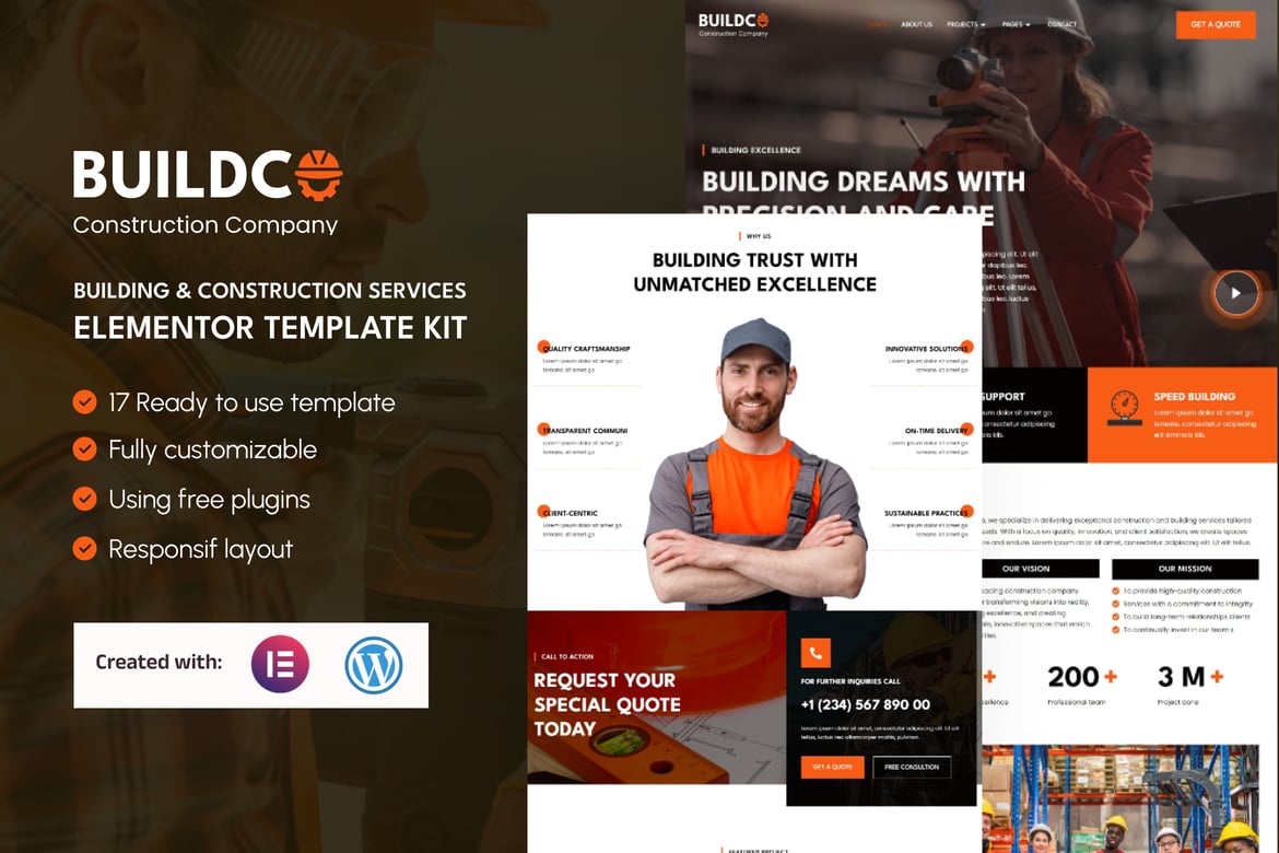 Download Buildco - Building & Construction Services Elementor Template Kit