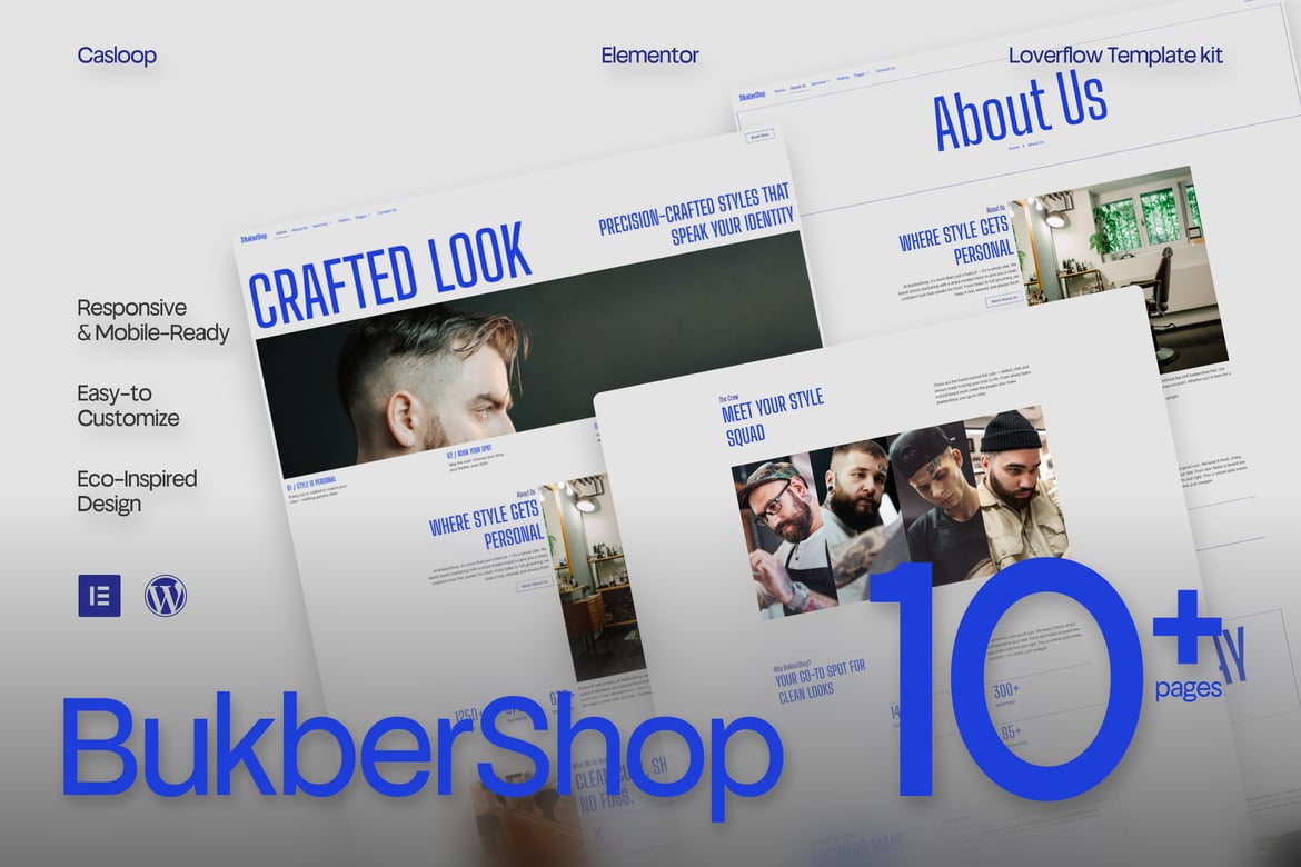 Download Bukber - Clean Modern Salon & Barbershop Elementor Template Kit