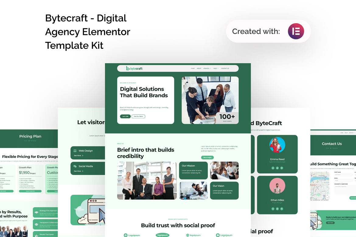 Download Bytecraft - Digital Agency Elementor Template Kit