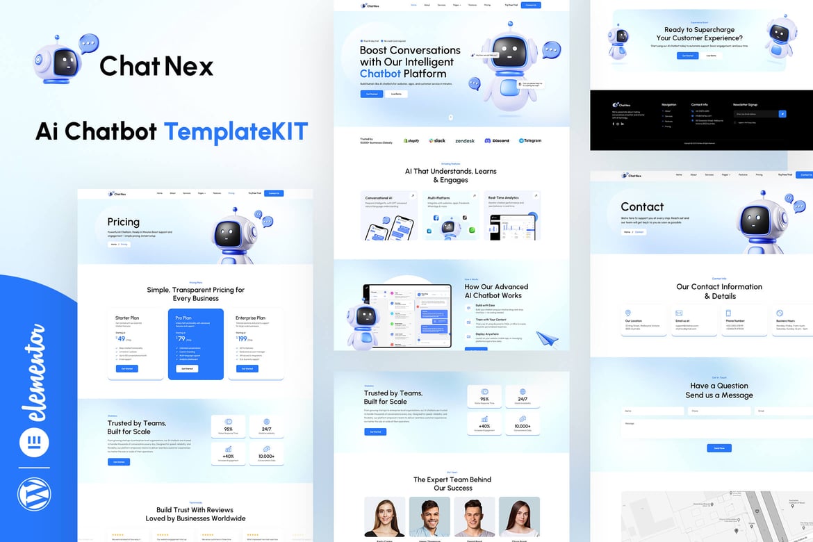 Download ChatNex - AI Chatbot Elementor Template Kit