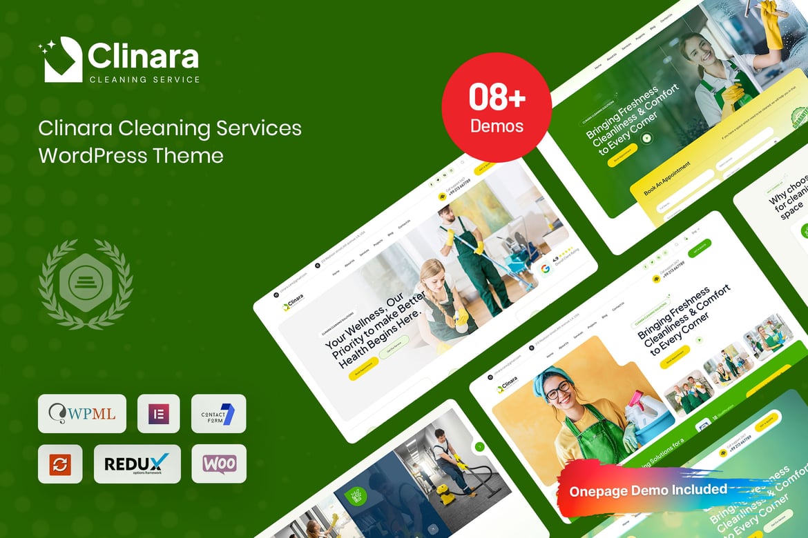 Download Clinara - Cleaning Services WordPress Theme