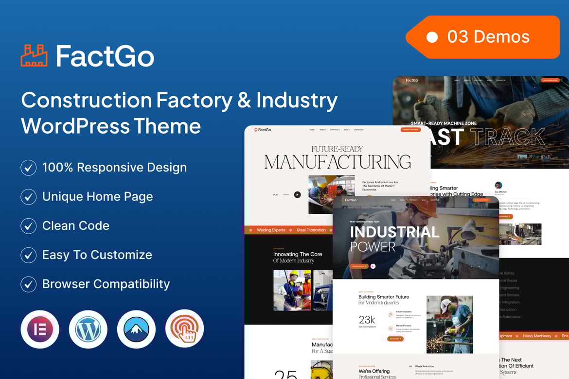 Download Construction Factory & Industry WordPress Theme