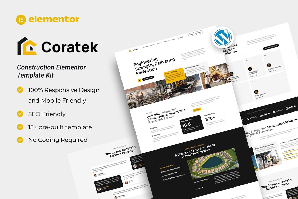 Download Coratek - Construction Elementor Template Kit