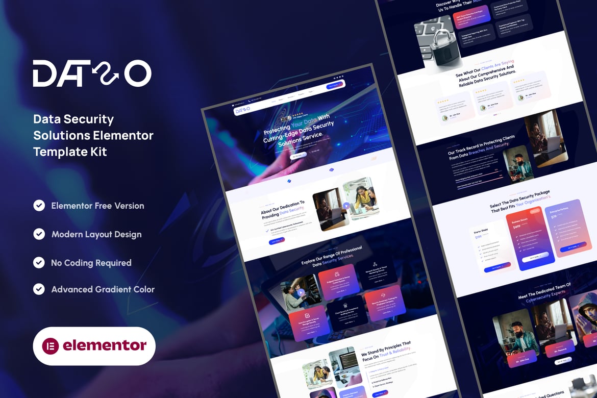 Download Dataso - Data Security Solutions Elementor Template Kit