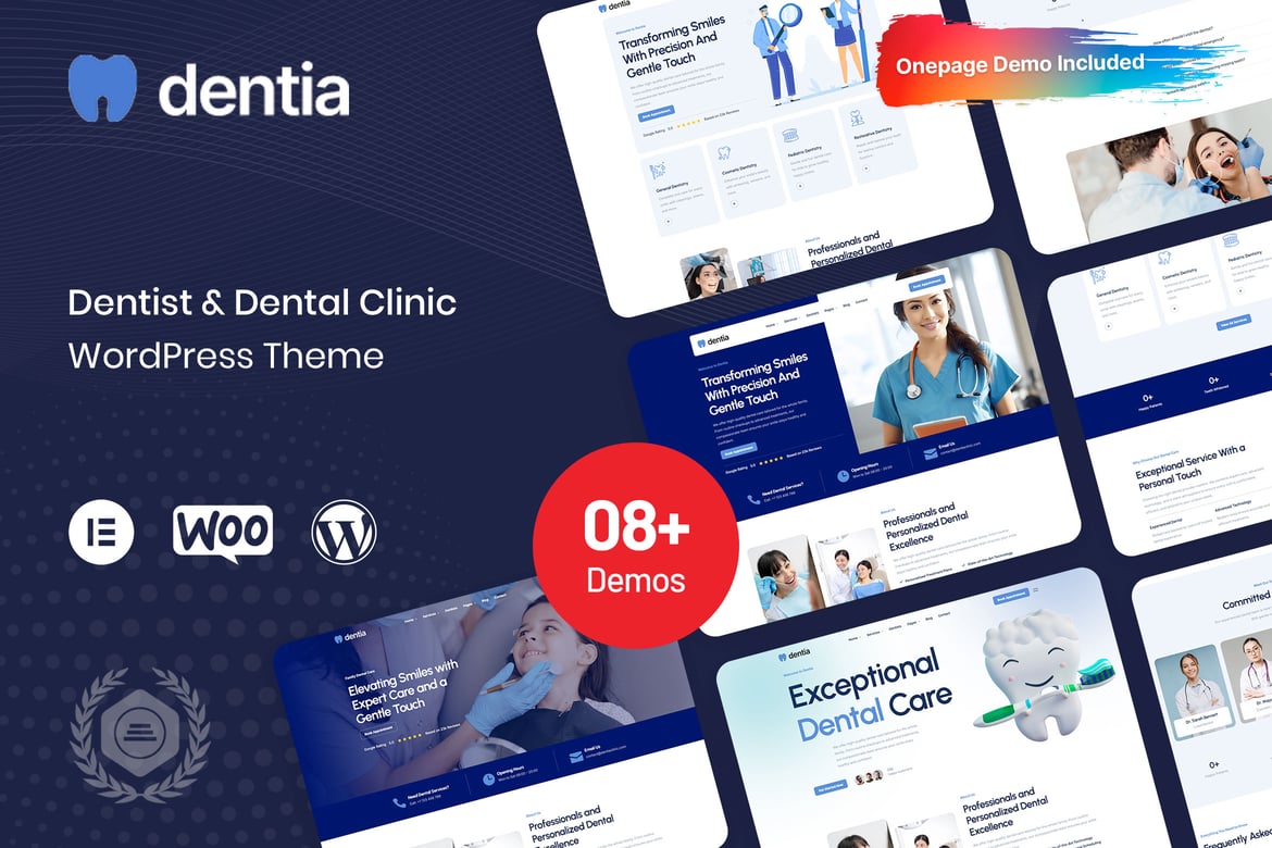 Download Dentia - Dentist & Dental Clinic WordPress Theme