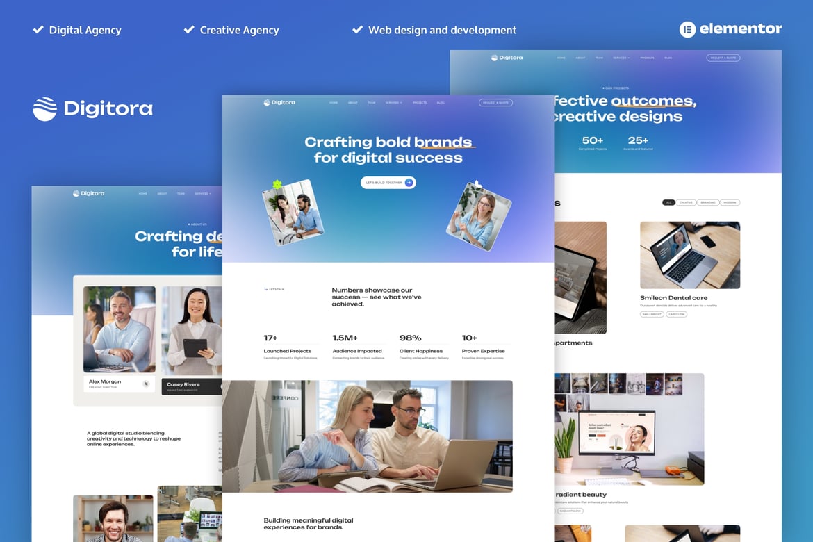 Download Digitora - Digital Agency Elementor Pro Template Kit