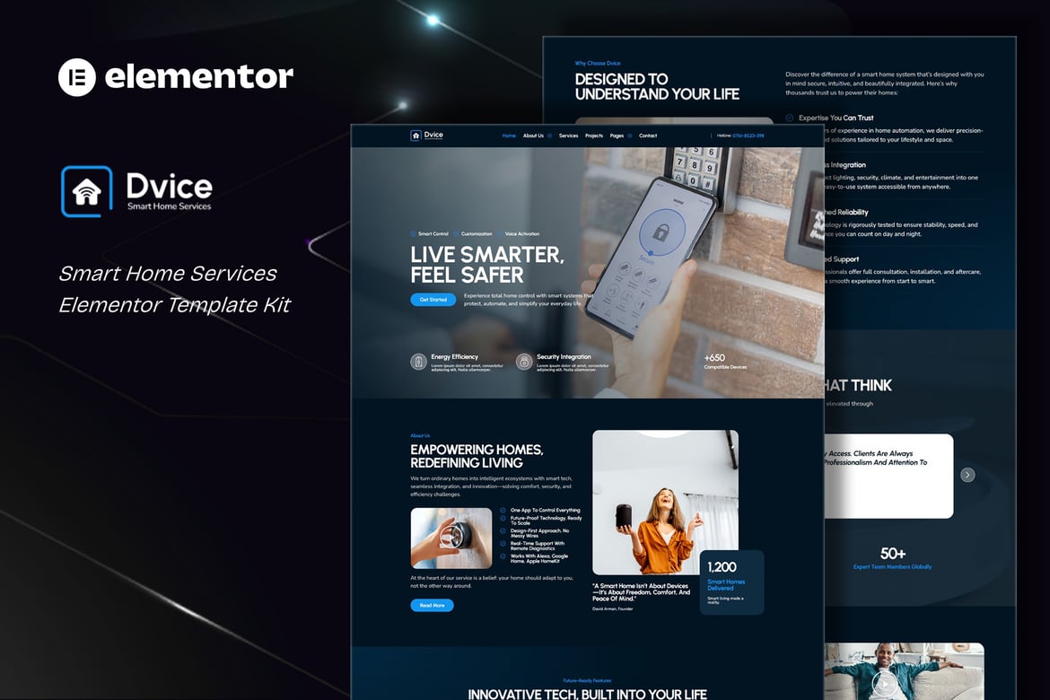 Download Dvice - Smart Home Services Elementor Template Kit