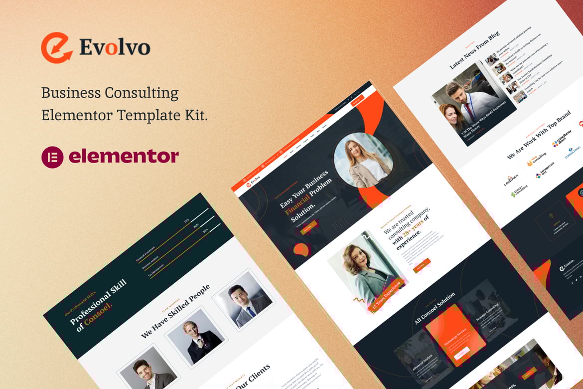 Download Evolvo - Business Consulting Elementor Template Kit