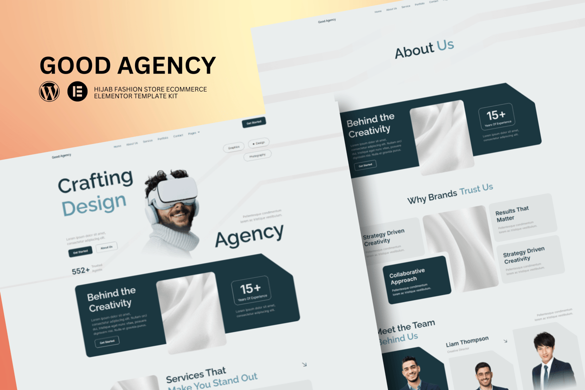 Download GoodAgency - Creative Agency Elementor Template Kit