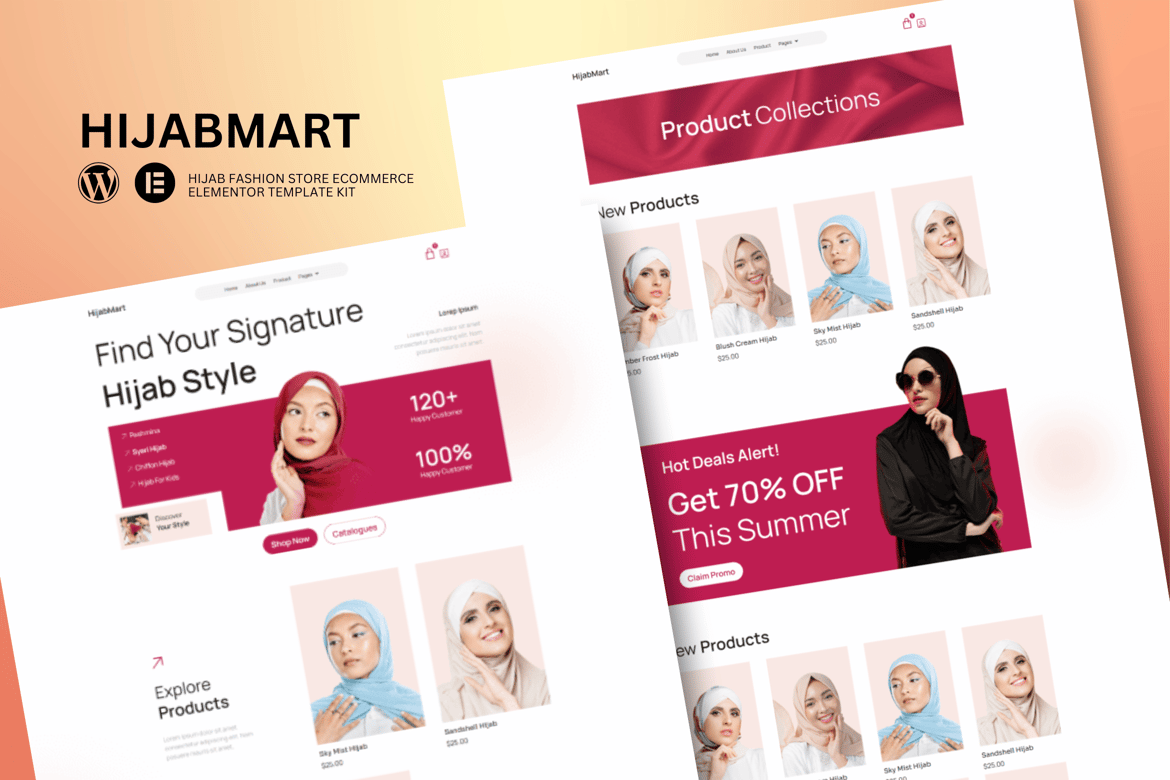 Download Hijabmart - E-Commerce Hijab Fashion Store Elementor Template Kit